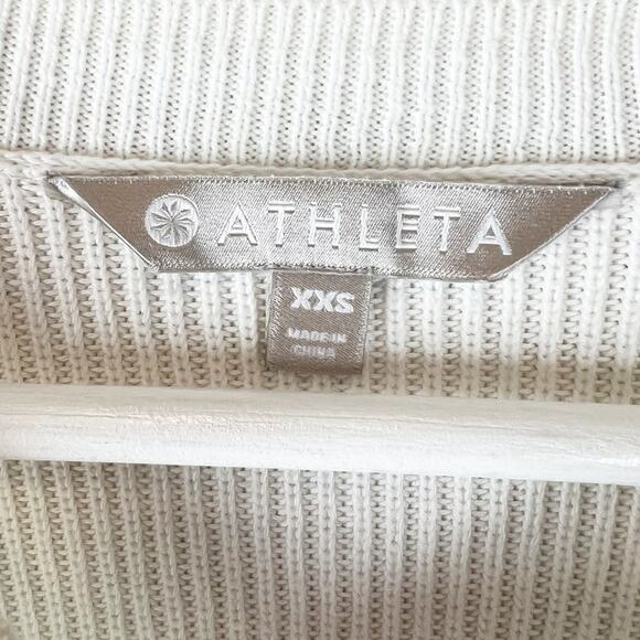 Athleta Rest Day Asym Crewneck Sweater White Size XXS - Picture 5 of 10